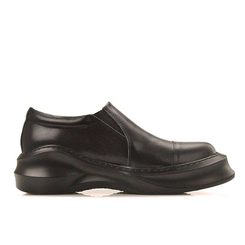 Famous designer brand real leather thick soles platform white casual footwear Chaussure Male flatform cheap plateau shoe for men | Обувь