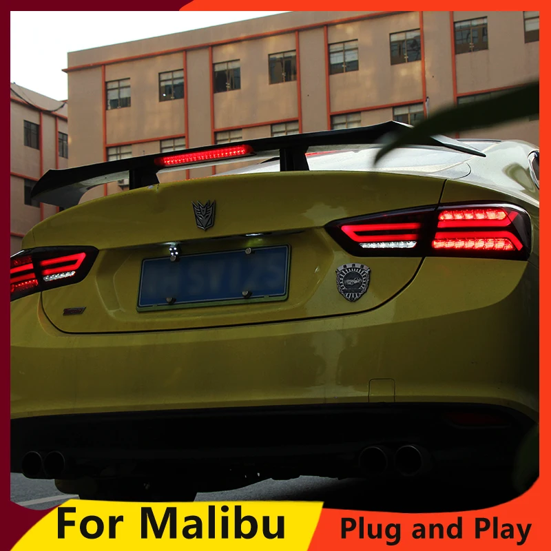 KOWELL автомобильный Стайлинг для Chevrolet NEW Malibu задние фонари светодиодные задние фары drl+ сигнал+ тормоз+ обратный стример сигнал поворота