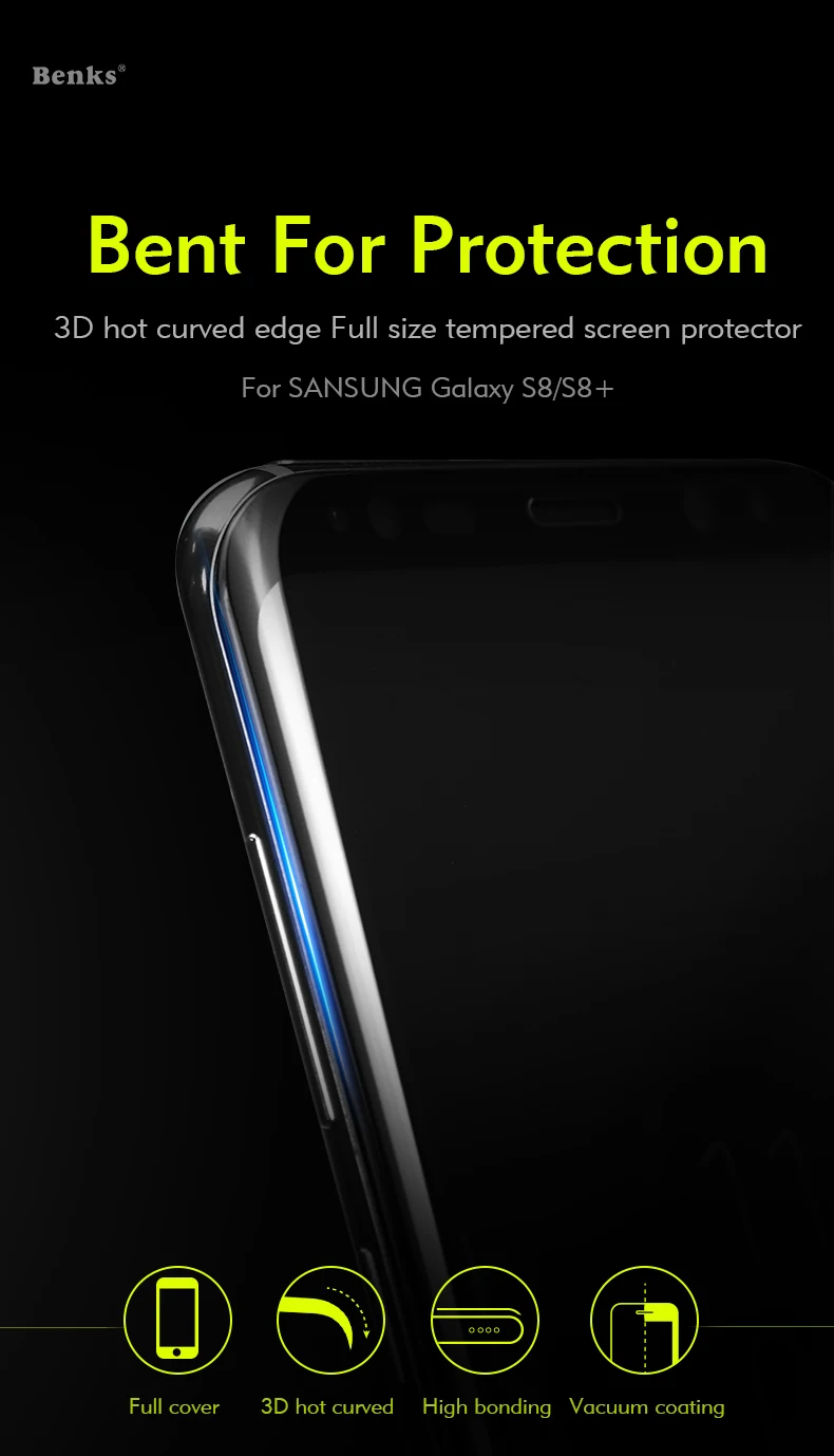 Для samsung Galaxy S8 S8 Plus, закаленное стекло,, Бэнкс, для Galaxy S8+, защита экрана, 3D изогнутая Защитная пленка для ЖК-экрана, защита