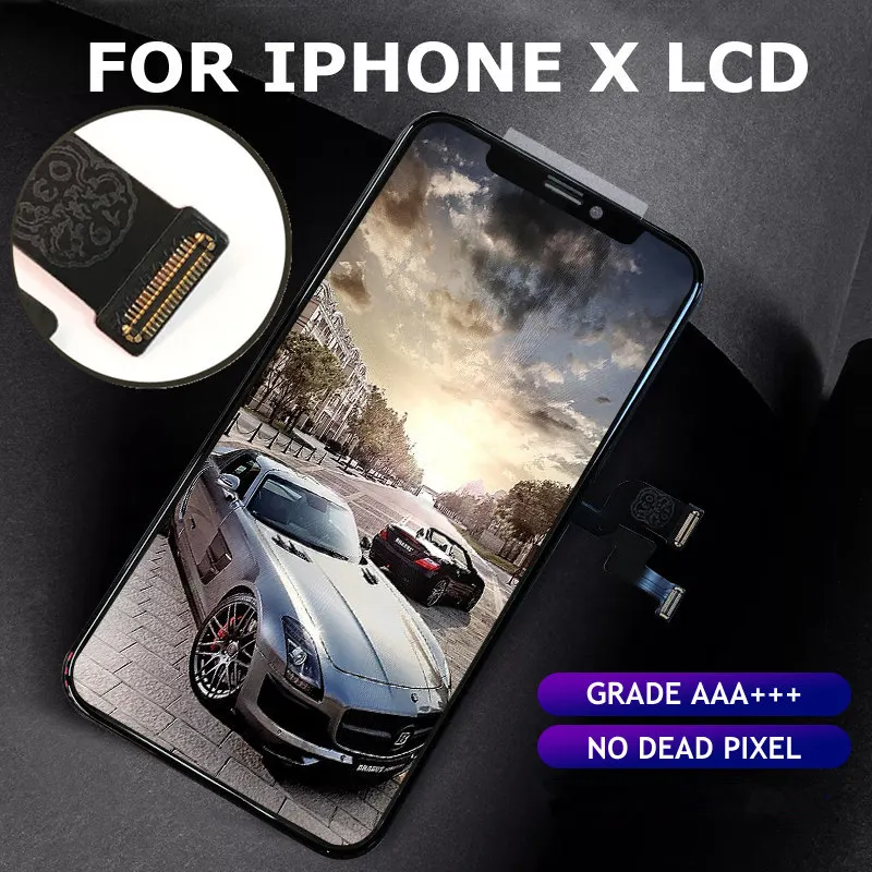 AYJ Класс ААА+++ для iPhone X ЖК-дисплей Дисплей в сборе с 3D Сенсорный экран планшета OLED на тонкопленочных транзисторах на тонкоплёночных транзисторах без битых пикселей