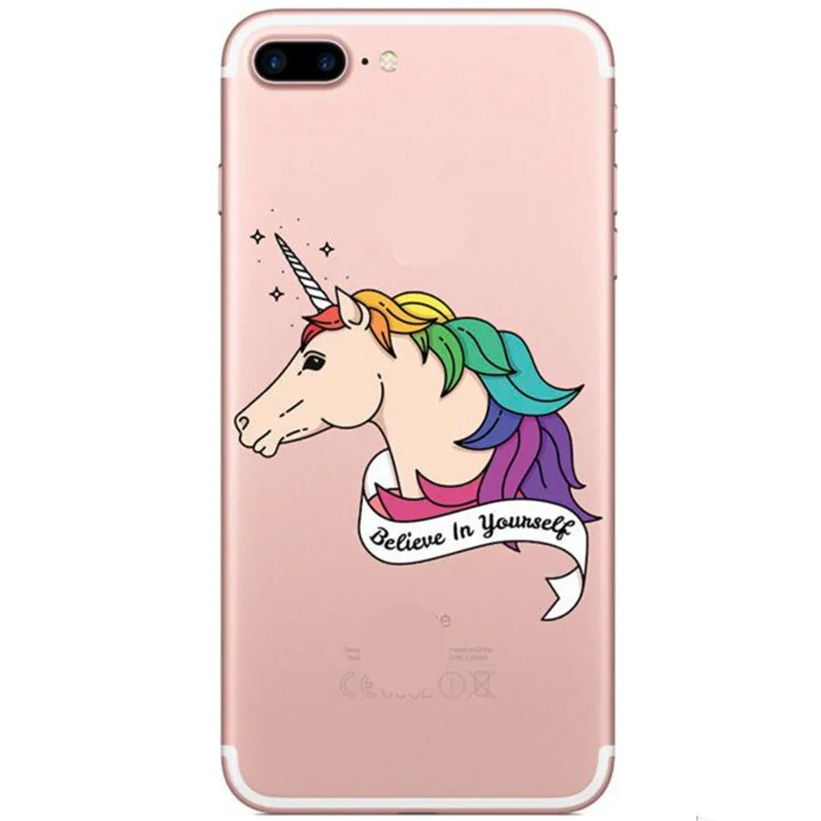 UVR Animal Cartoon Childhood Lovely Unicorn Phone Case For Iphone X 8 7 6S PLUS Mobile Cases Bag Back Covers Capa Paint |
