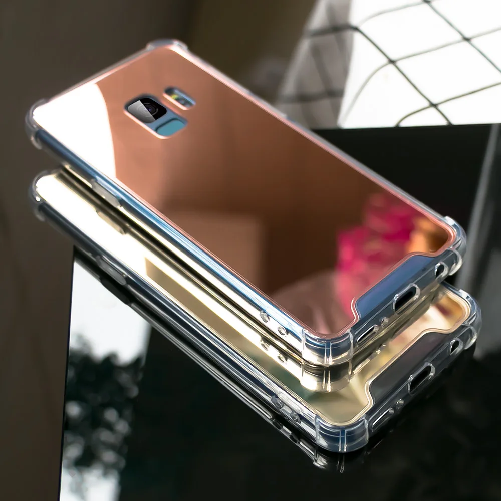 Чехол IER роскошный зеркальный чехол для телефона s samsung Galaxy S8 S9 S10 Plus блестящий с