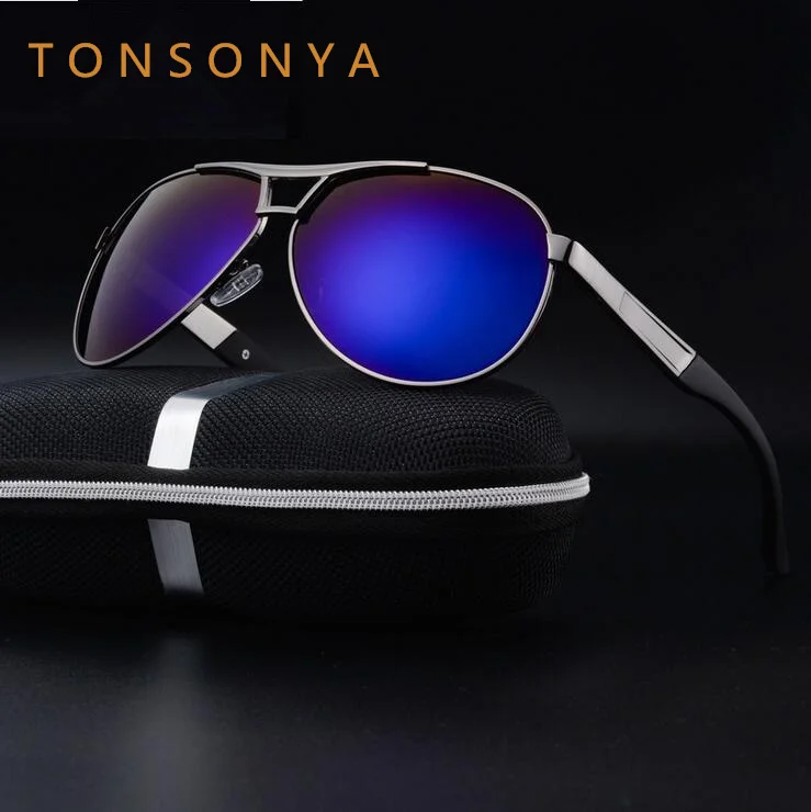 2017 tonsonya UV400 пилот юрта солнцезащитные очки мужчины поляризованных