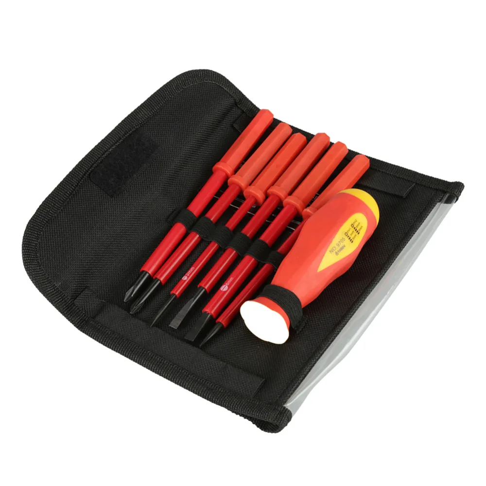 7 шт./компл. Многофункциональный изолированный слот крест электрик отвертка