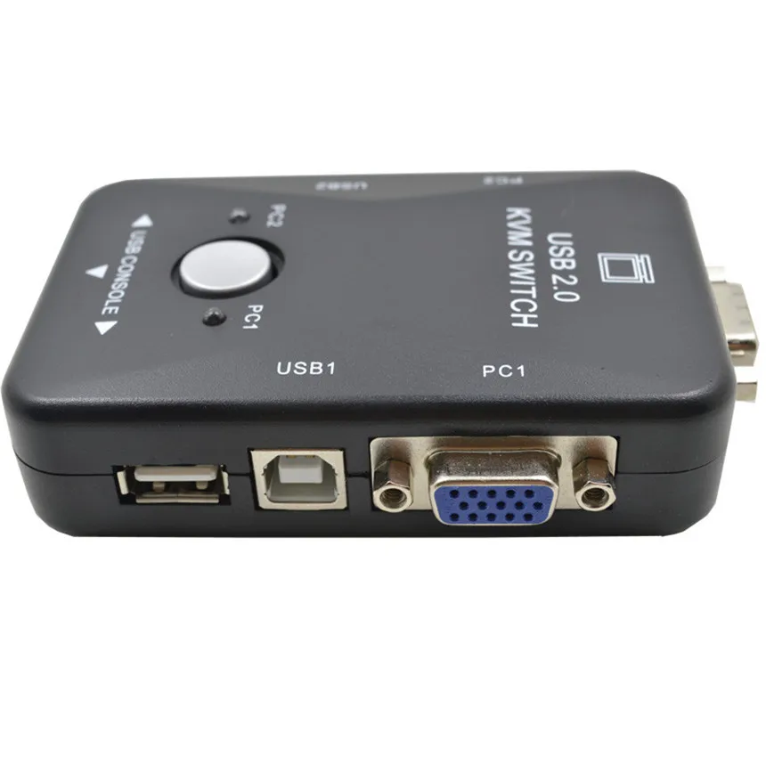 100 шт. USB KVM переключатель 2 порта VGA SVGA коробка 0 Мышь Клавиатура 1920*1440 для DVD PC|svga