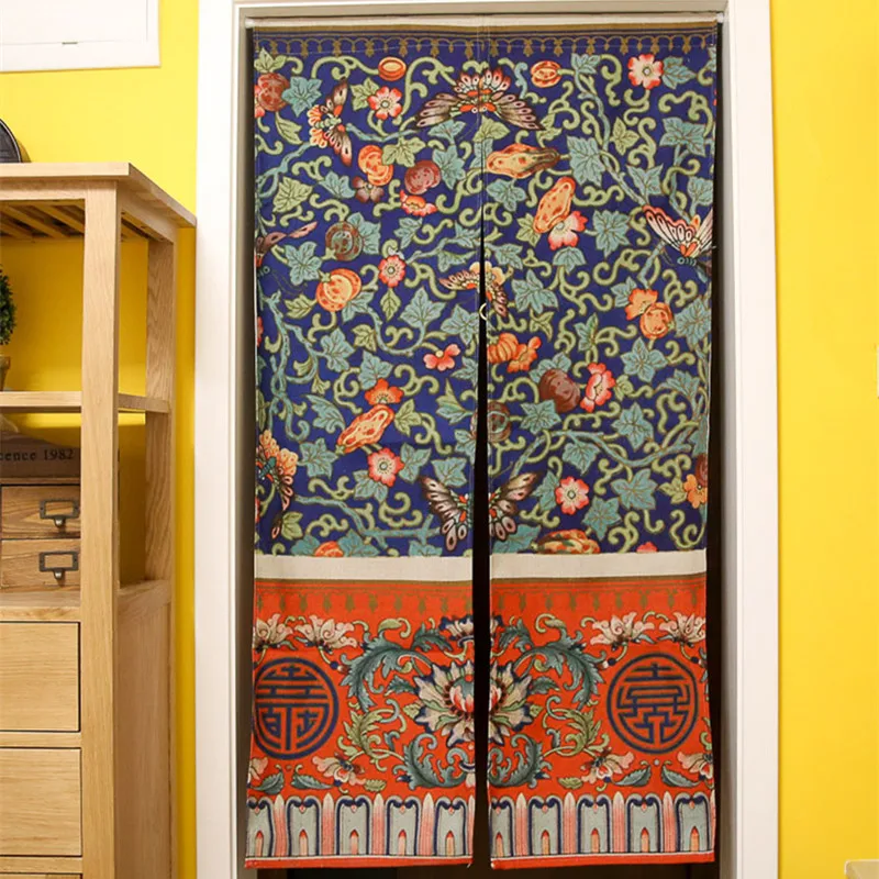 Дверные Шторы из хлопка и льна с цветочным принтом 85*120 см|curtain styles|linen door curtainstyle