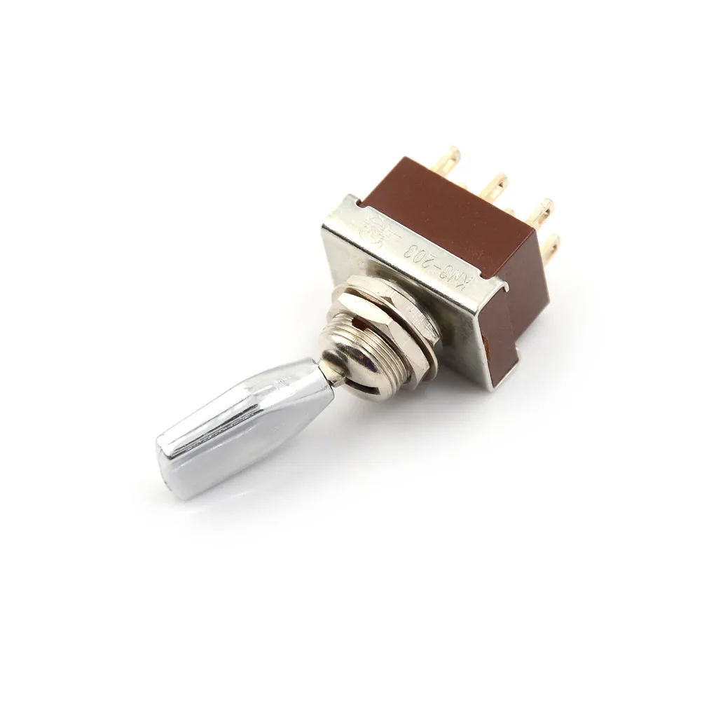 1 шт. AC 250V 3A 3 положение ВКЛ/ВЫКЛ/вкл DPDT плоская ручка переключения переключатель