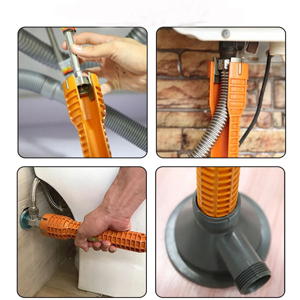 

1Pcs Sink Basin Faucet Wrench Household Bath Kitchen Install Tap Practical Multifunctional Pipe Spanner Installer Hand Tools