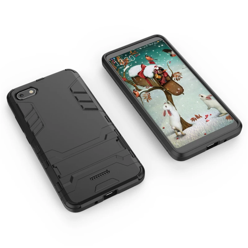 Fashion Full Cover Hard PC Iron Man Cases for Xiaomi Redmi 6A Soft Silicone Stand On Shell Bag |