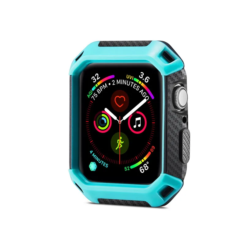 Силиконовый спортивный двухцветный чехол для часов Apple Watch 4/2/1 мягкий силиконовый