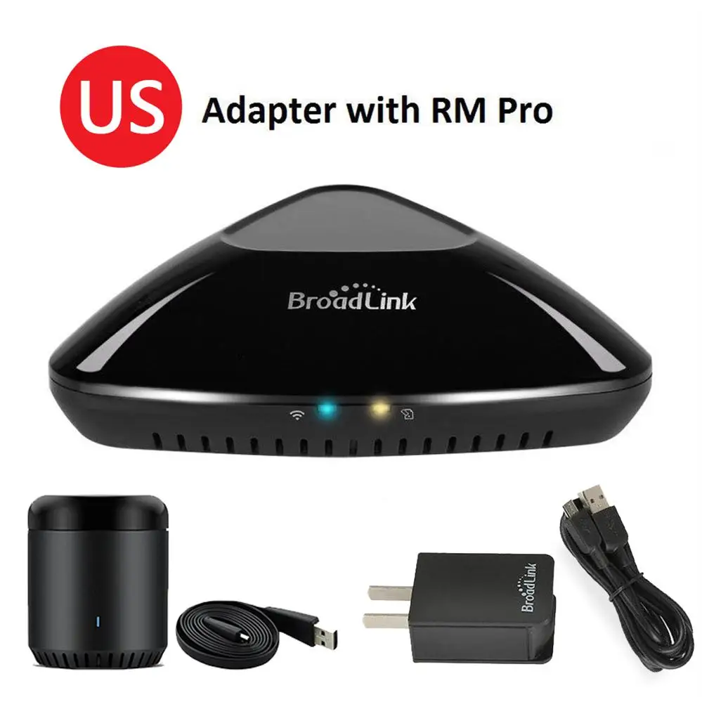 RMPro Mini3 US Plug Broadlink умный дом автоматизация дистанционного управления для IHC app WiFi IR RF 4G Голосовое управление ler работа для Alexa Google Home - Color: RMPro Mini3 US Plug