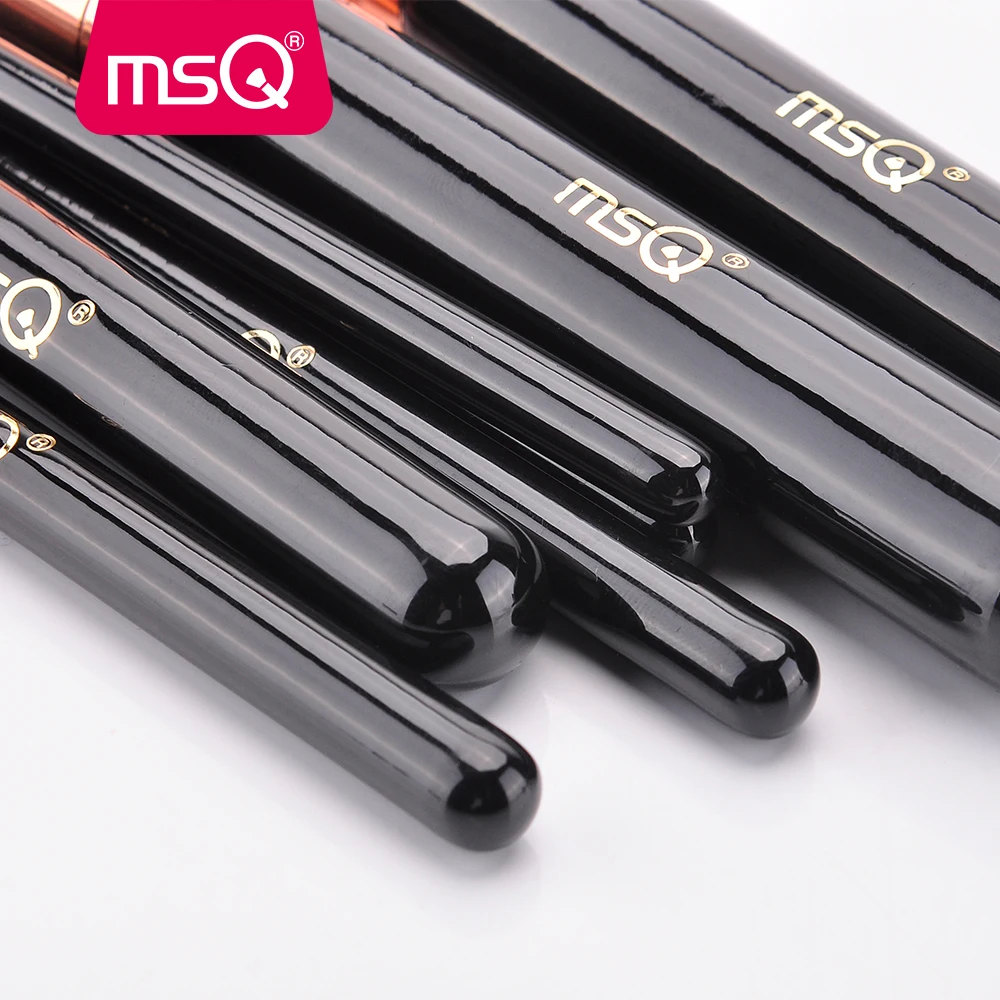 MSQ 10 шт. кисти для макияжа розового золота нанесения основы растушевки румян