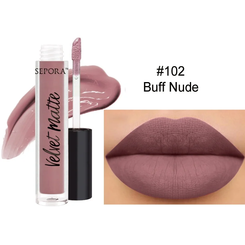 A2 Natural Liquid Lipstick Cosmetics Lips Gloss Long Lasting Lips Colors Matte Lipstick Makeup Pigment - Цвет: A2