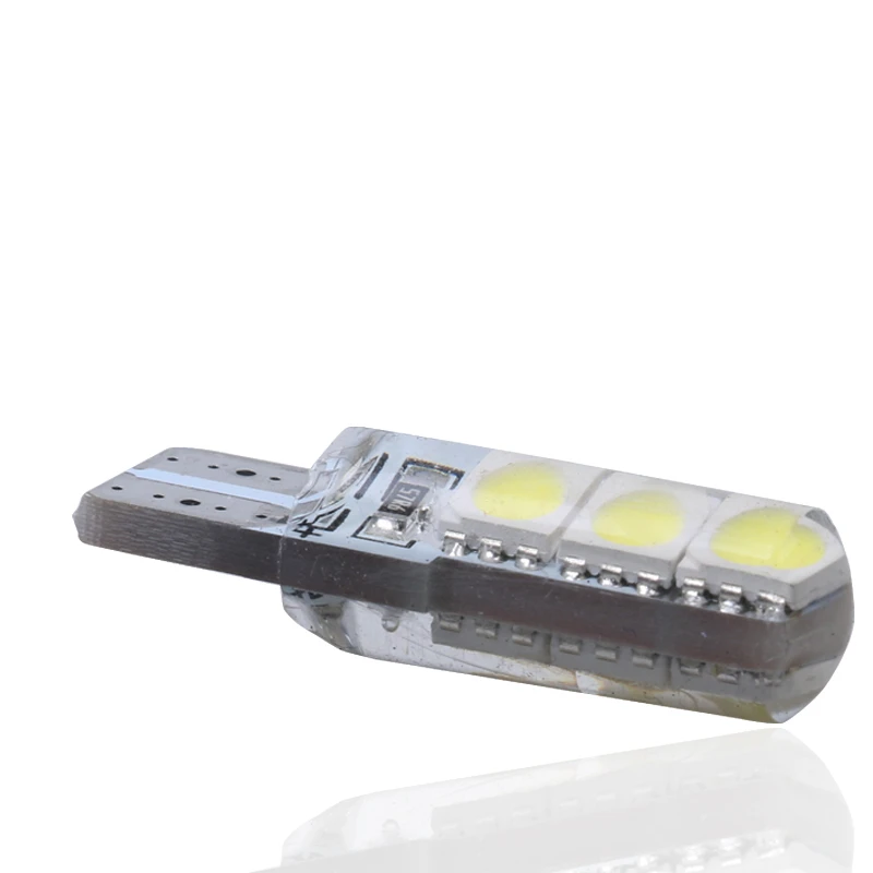 10X шт. Высококачественные Автомобильные светодиодные лампы T10 5050 W5W 6SMD Силиконовые 12 в авто светодиодный свет лампы парковки противотуманных фар стайлинга автомобилей