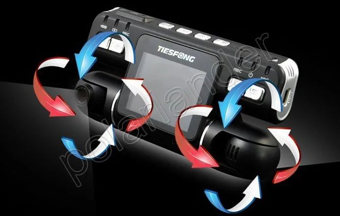 Большая Акция двойной объектив Автомобильный видеорегистратор HD 170 градусов