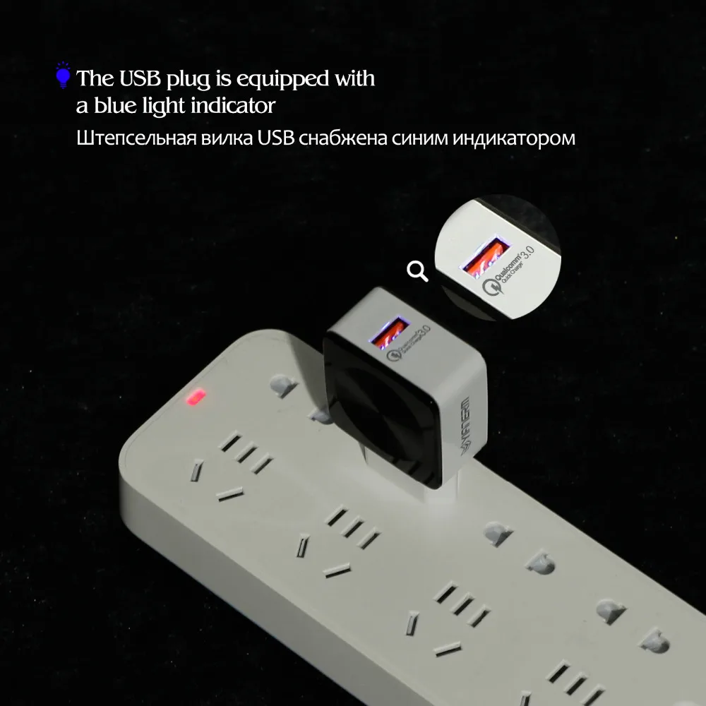 Yianerm 18 Вт USB настенное зарядное устройство для телефона QC 3 0 путешествий Android Samsung