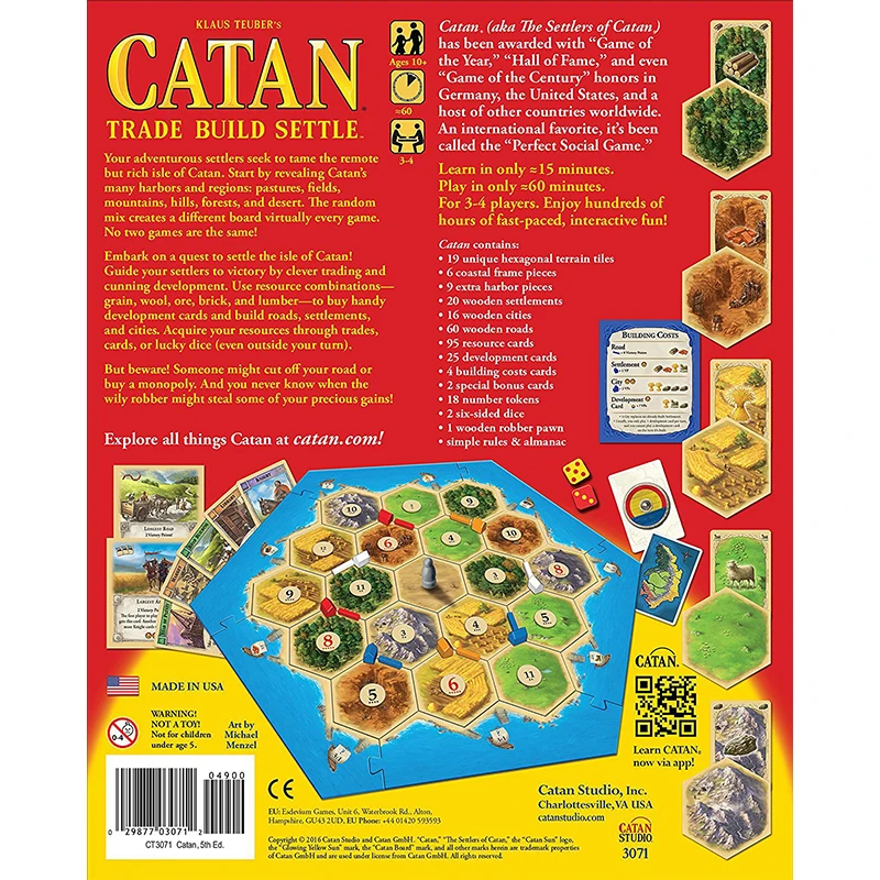 Игрушки для детей Catan семейная настольная игра Веселая карточная игра образовательная тема английские карточки домашние вечерние коллекционные игры