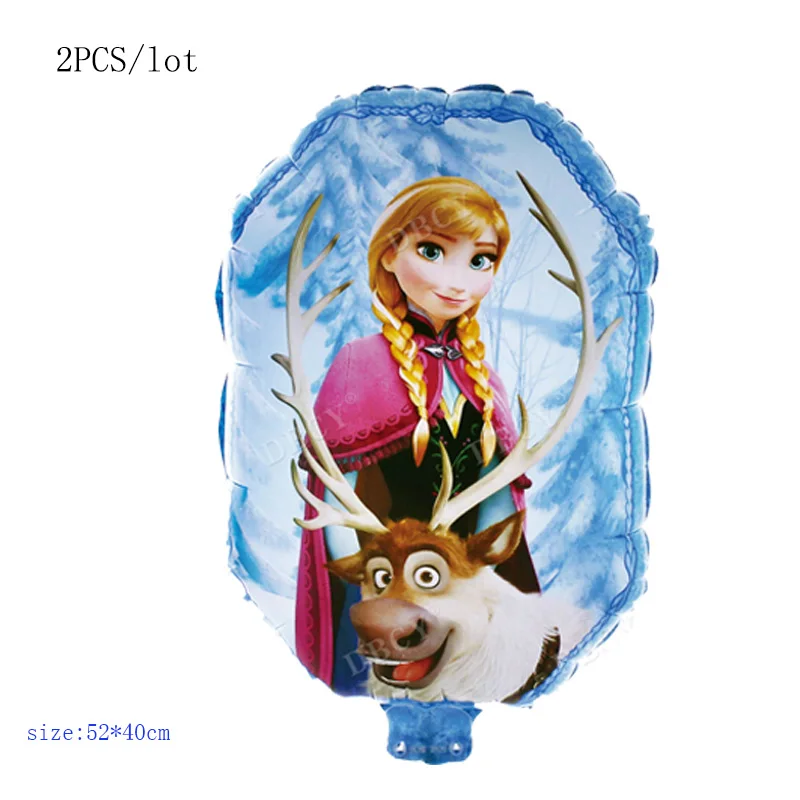 2pcs anna 9 шт./компл. Baby shower девочка воздушный шарик из фольги в форме disney принцессы из мультфильма “Холодное сердце” воздушный шар "Эльза" День рождения украшения Детские игрушки globos - Цвет: 2pcs anna