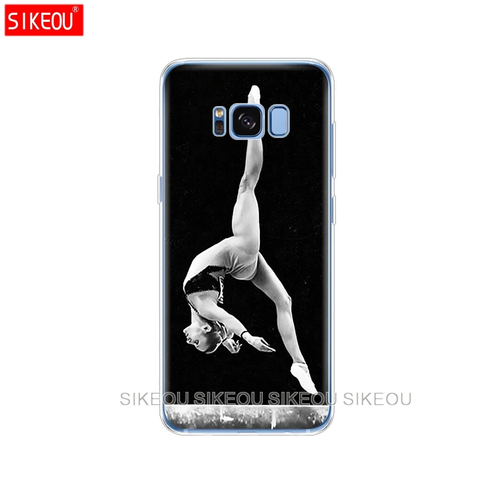 Силиконовый чехол для Samsung Galaxy S9 S8 S7 S6 edge S5 S4 S3 PLUS телефона гимнастический силуэт |