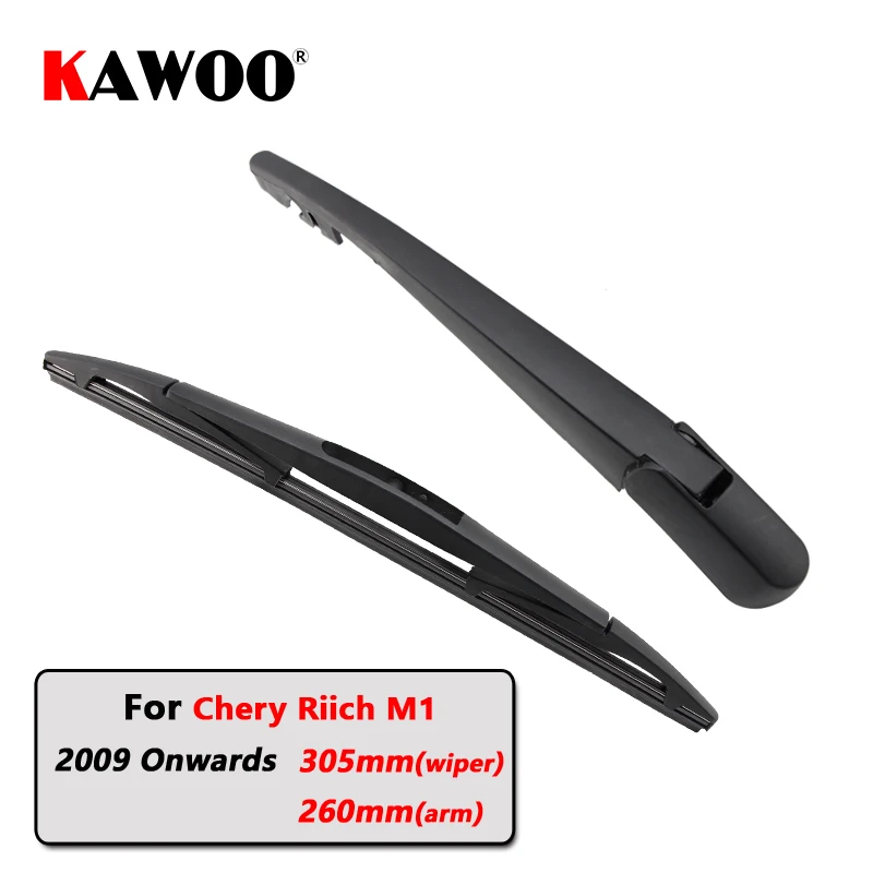 

KAWOO Car Rear Wiper Blades Back Window Wipers Arm For Chery Riich M1 Hatchback (2009-) 305mm Auto Windscreen Blade Accessories