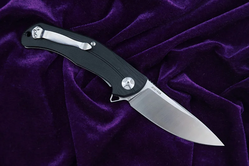 Складной нож LEMIFSHE JK3215BG Flippre лезвие D2 титановый метеорит ручка с узором кухонные