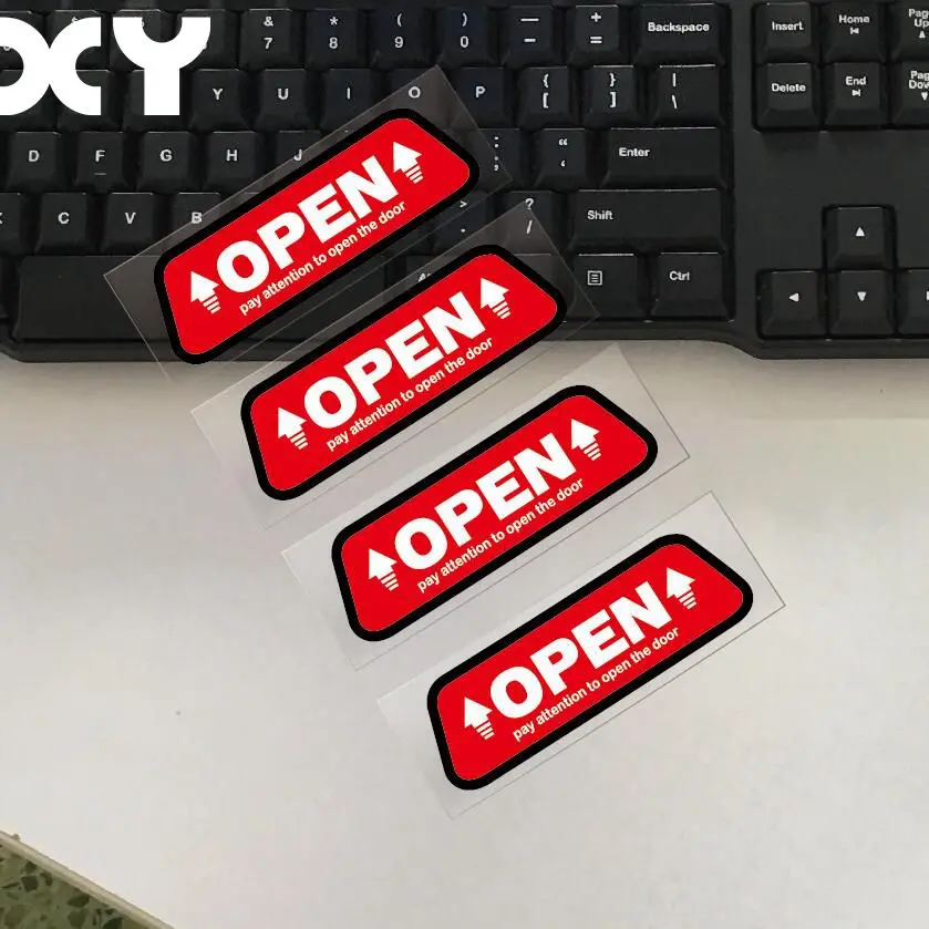 XY 4 шт./компл. светоотражающая открытая наклейка дверь предупреждающий сигнал
