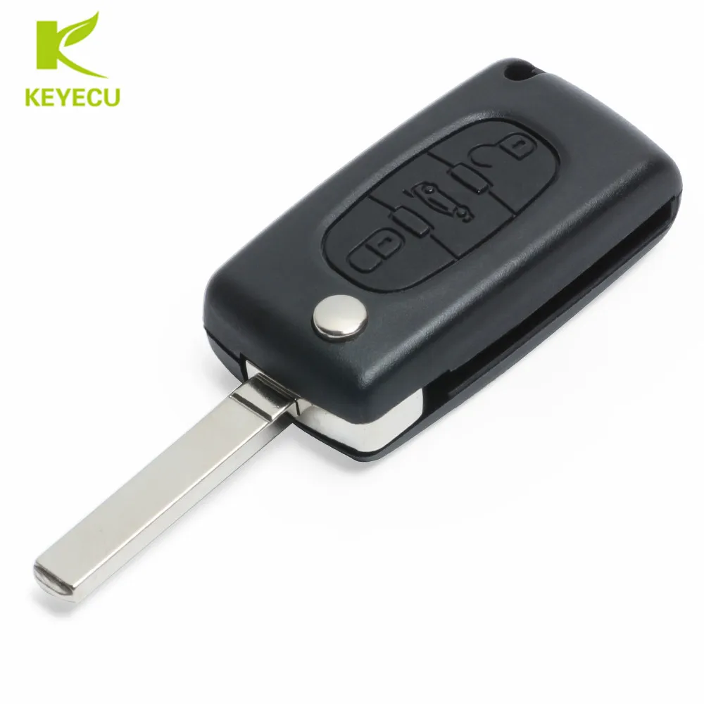 KEYECU 3 кнопки 433 МГц ID46 чип удаленное брелок для peugeot 307 0536 моделей до 20110416 - Количество кнопок: VA2 Blade