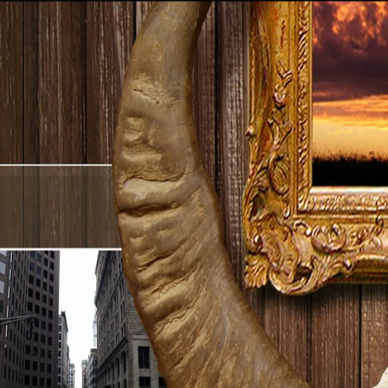 Customization Backgrounds 3D Wallpaper for Walls 3d Murals Photo Silk Living Room Guitar Cow Skull Tooling | Обустройство дома