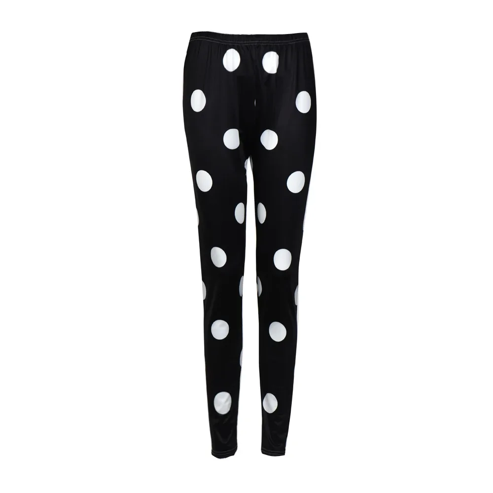 Женские лосины облегающие леггинсы в горошек для бега фитнеса занятий спортом