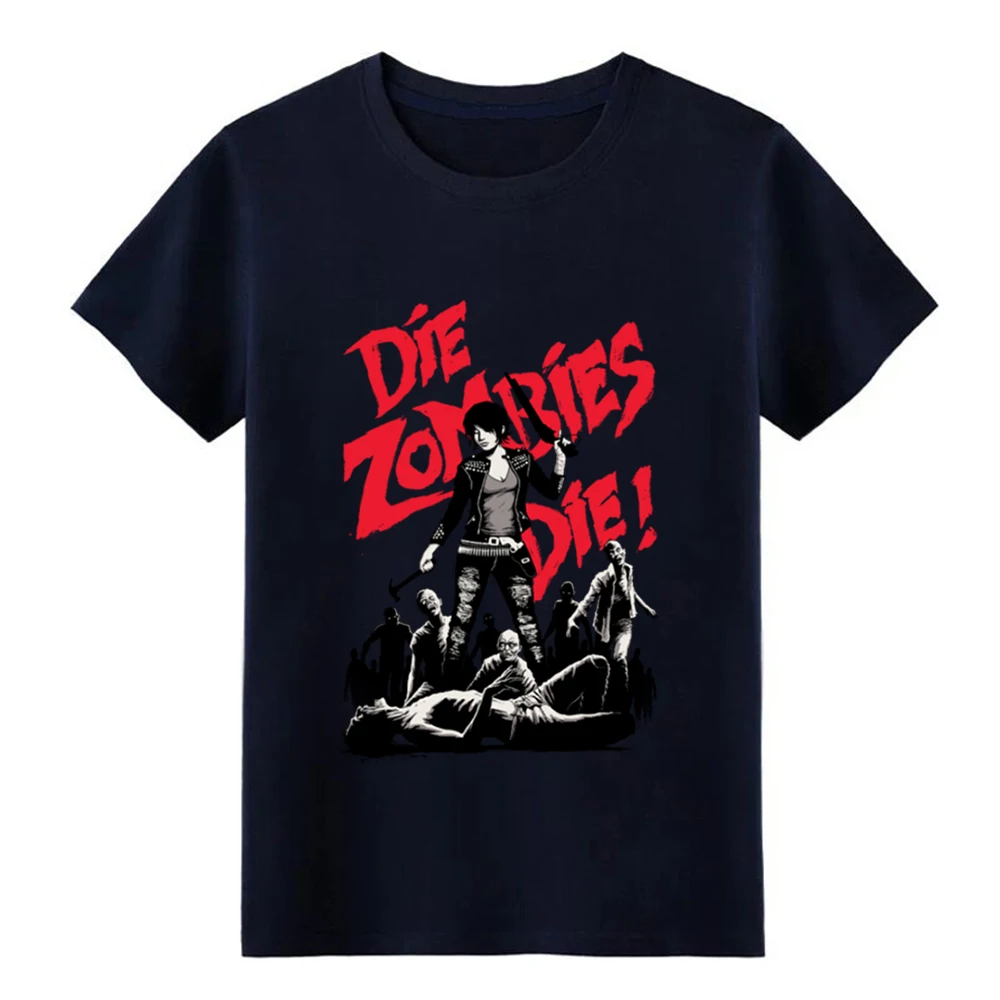 Мужская футболка с принтом Die Zombies на заказ S-XXXL однотонная сумасшедшая модная