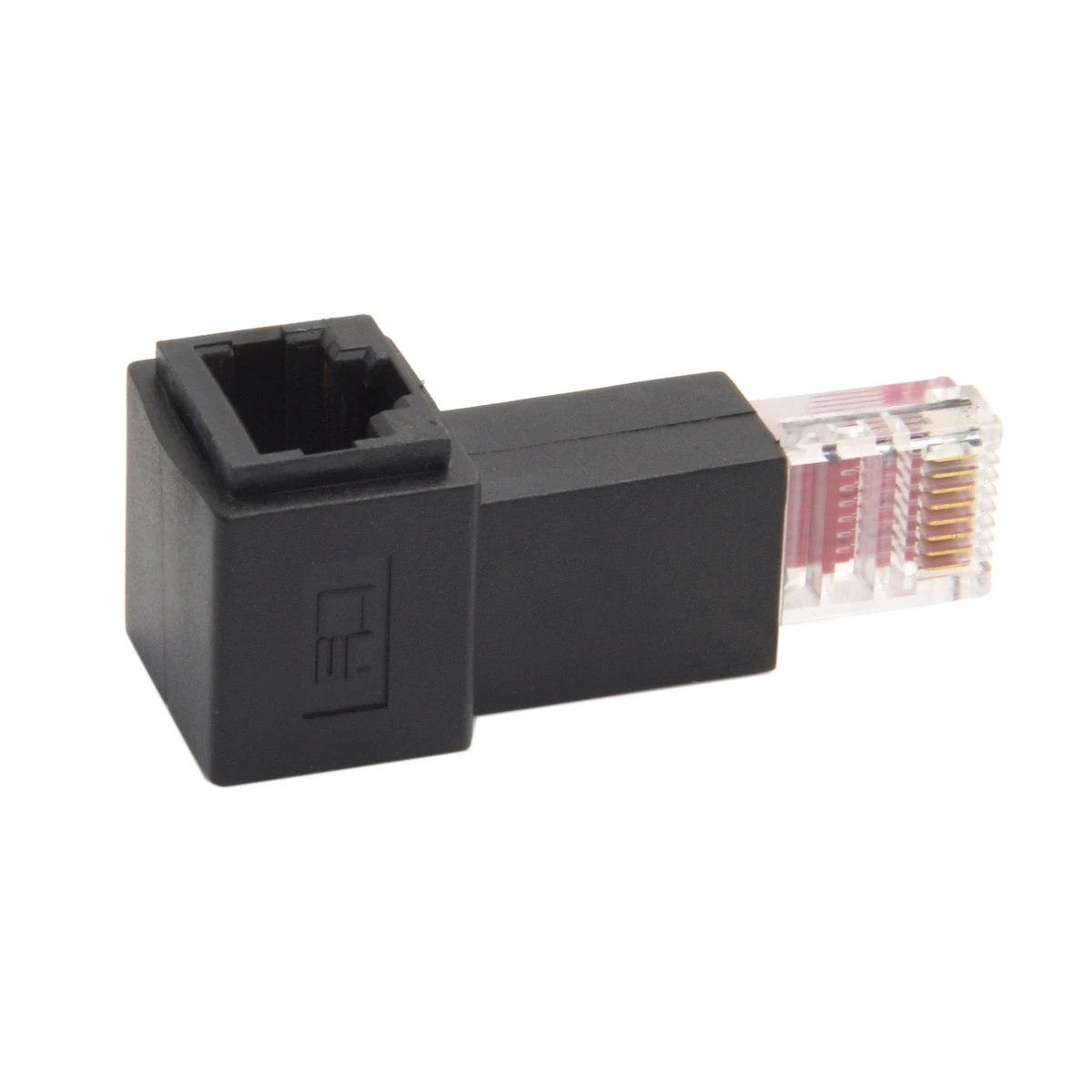 CY 90 градусов левый угловой 8P8C FTP STP UTP Cat 5e папа-мама Lan Ethernet Сетевой удлинитель