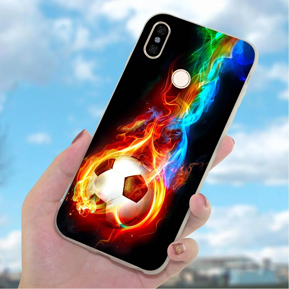 Мягкий чехол из ТПУ для телефона Xiaomi Mi A2 футбола A1 8 Lite 9 9se Redmi 4A 4X 5 Plus 5A Prime 6A Note 6 Pro 7