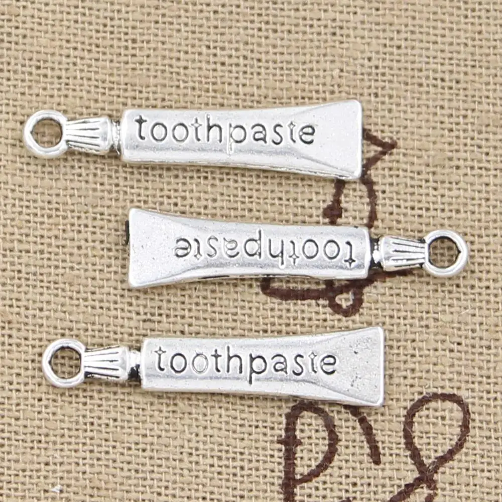 Зубная паста с подвесками 28x6 мм 20 шт.|charms jewelry making|tooth charmmaking pendant |
