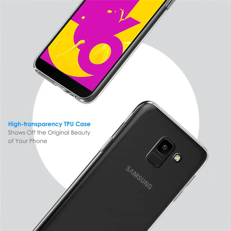 Прозрачный мягкий силиконовый чехол для Samsung Galaxy J6 2018 J600F/DS J600G/DS On6 |