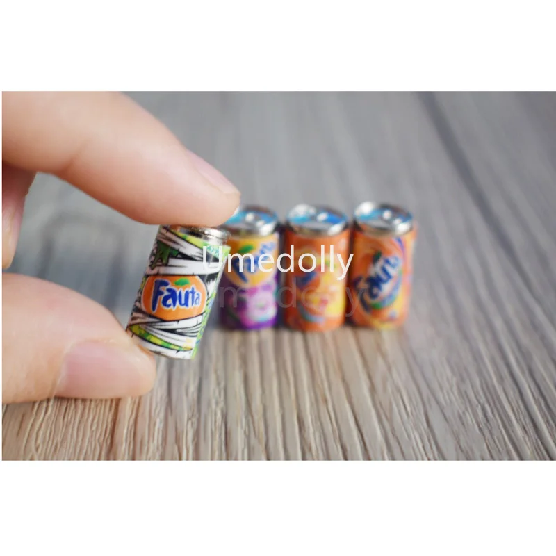 4 шт. 1/6 Миниатюрная модель напитков Fanta имитация кукольного домика миниатюрная