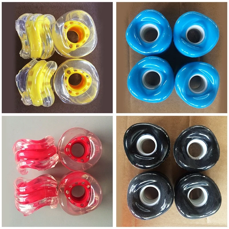 Новое прибытие DIY 4 шт 60*45 мм скейтборд колеса змеи колеса твердость 85A профессиональные различные прозрачные Llucite для скейтборда