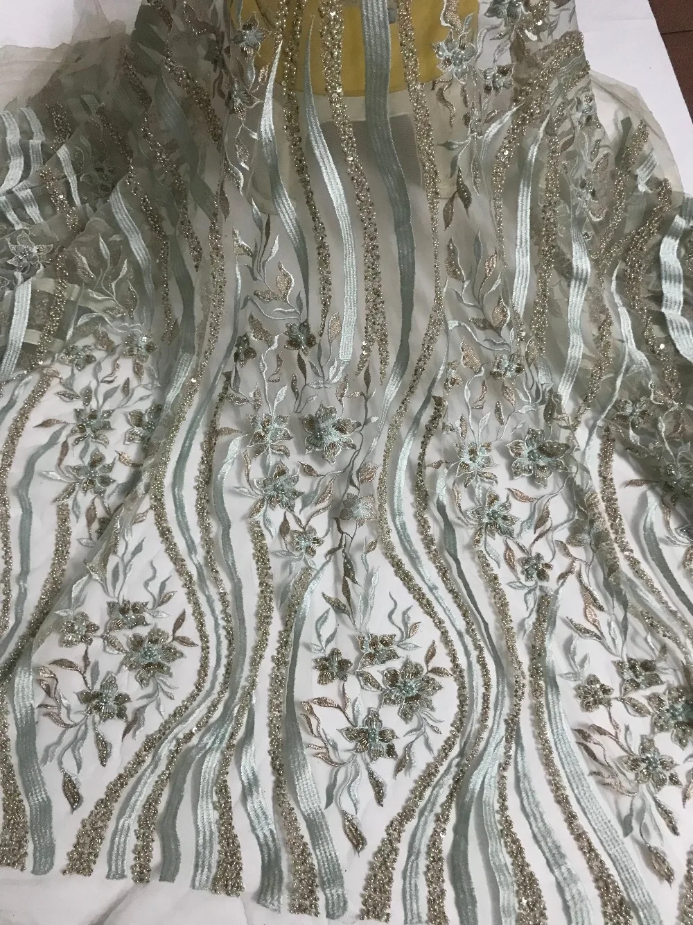 Beautiful CiCi-112202 African tulle mesh lace fabric luxury beaded embroidery french | Дом и сад