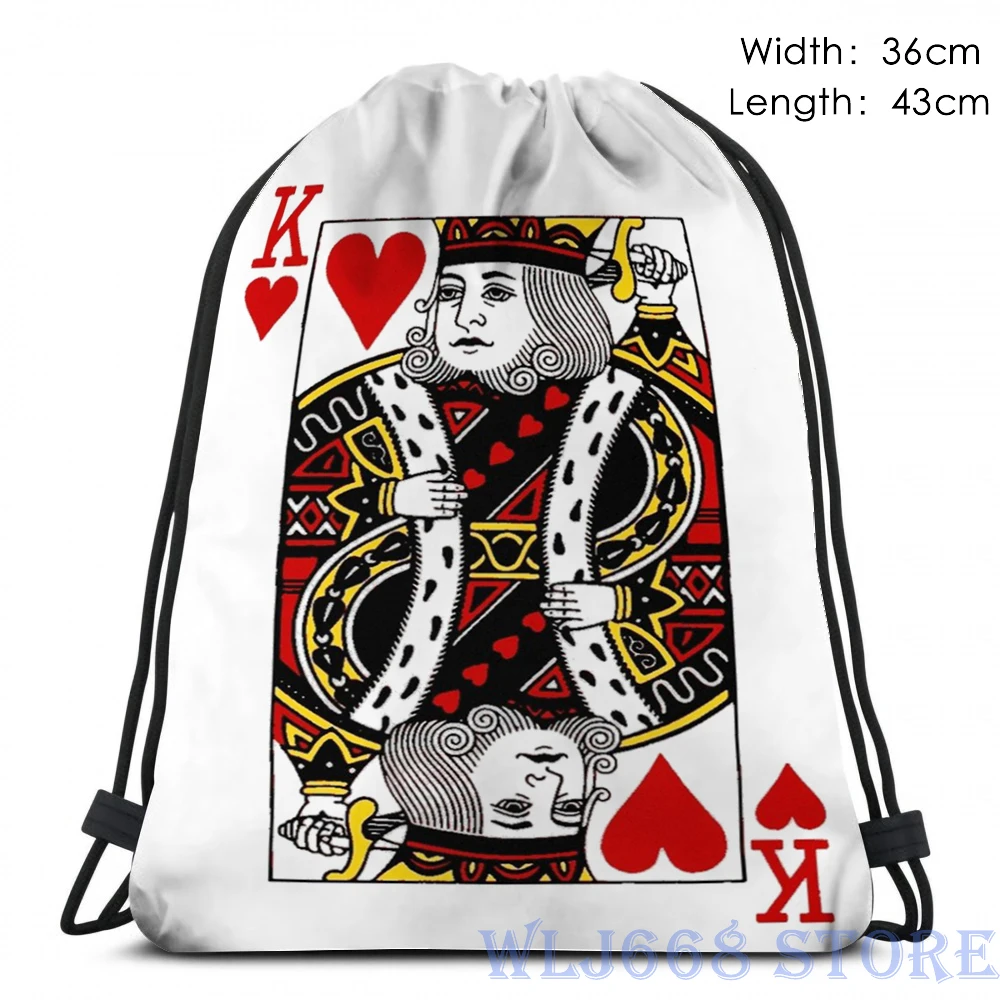 Забавные сумки через плечо с графическим принтом женский рюкзак на одно KING OF HEARTS