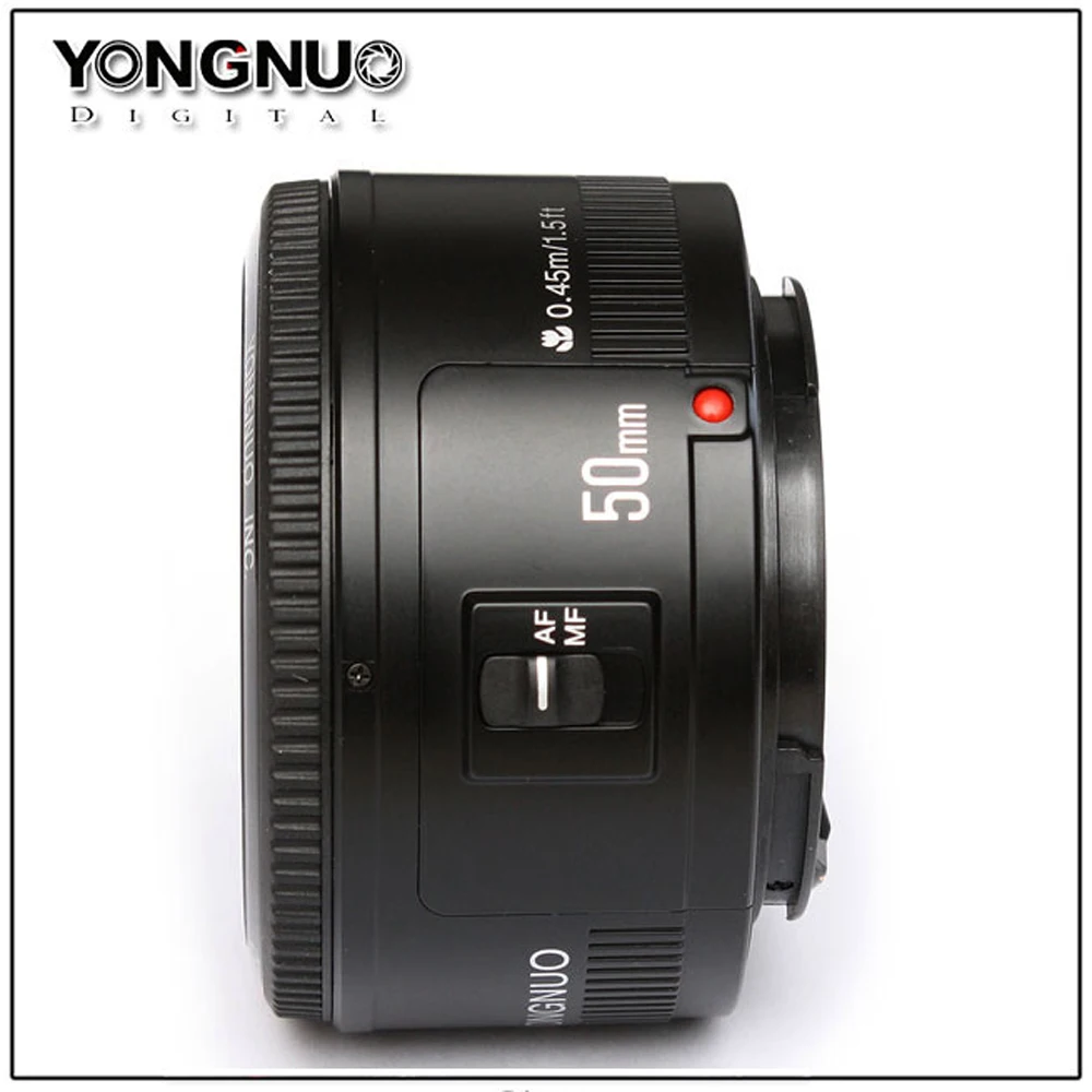 Объектив YONGNUO YN50mm F1.8 с большой апертурой и автофокусом объектив YONGNUO DSLR для камеры canon для Nikon D800 D300 D700 D3200 D3300 D5100