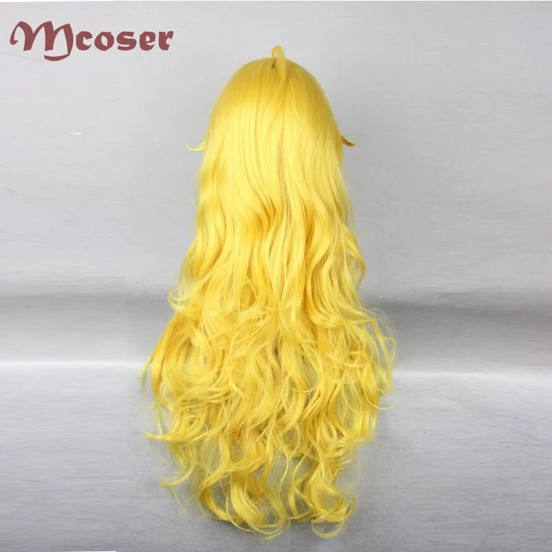 MCOSER RWBY Yang Xiao длинный желтый кудрявый волнистый синтетический парик для косплея