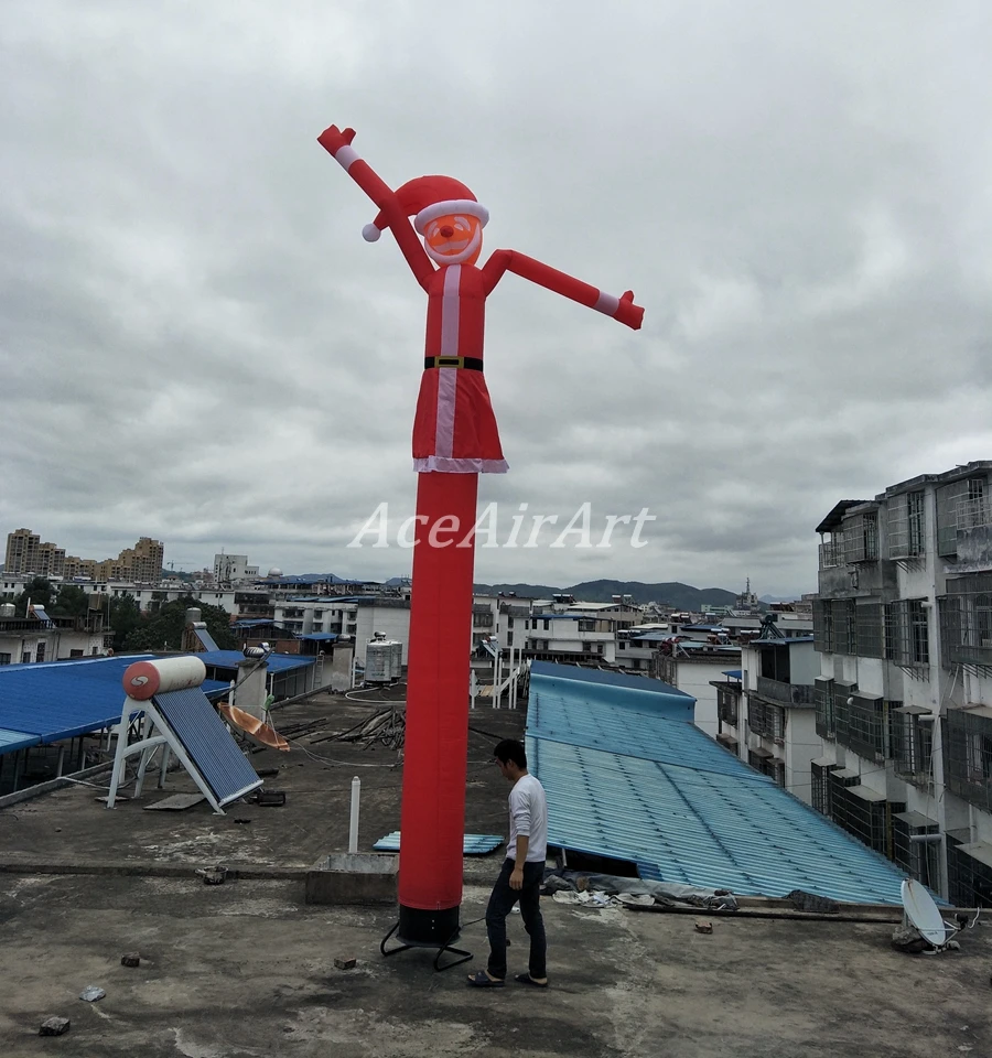 

6m Tall Giant Inflatable Santa Claus Air Sky Dancing For Christmas Advertising And Decoration