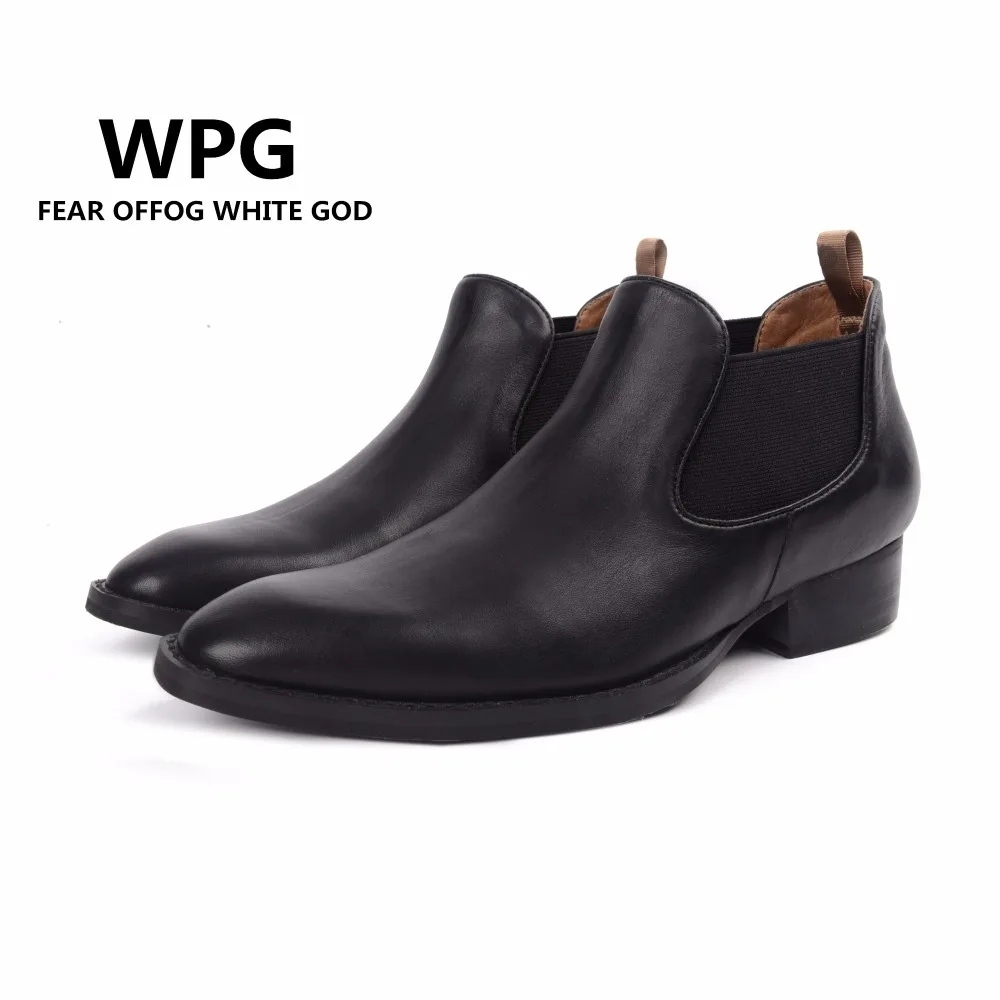 Классические Кожаные Туфли в винтажном стиле ретро мужские ботинки Челси