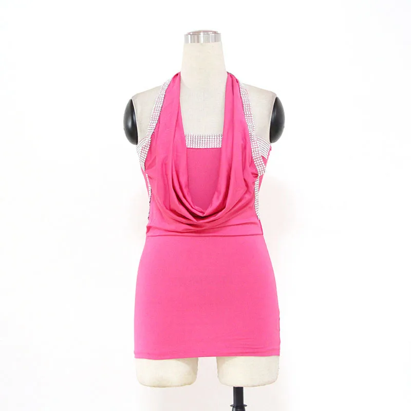 Сексуальное короткое вечернее мини платье с лямкой на шее 2015 Дешевое женское