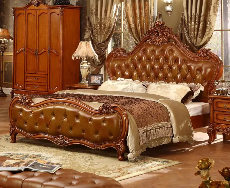 Деревянная кровать в стиле барокко|bedroom set|luxury bedroom setsluxurious bedrooms |
