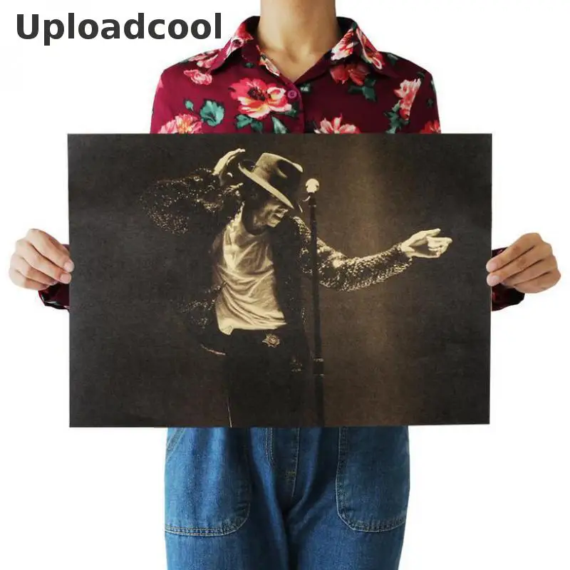 Uploadcool _ Майкл Джексон/ностальгическая ретро Звезда крафт бумага постер/гостиная