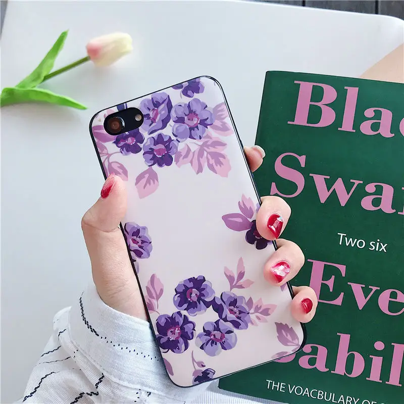 Style 8 Винтажные чехлы для телефонов с цветами и листьями для iPhone 11 Pro XR XS Max 8 7 6 6S Plus, мягкие летние чехлы с растениями для iPhone X XR 11 Pro Max - Цвет: Style 8