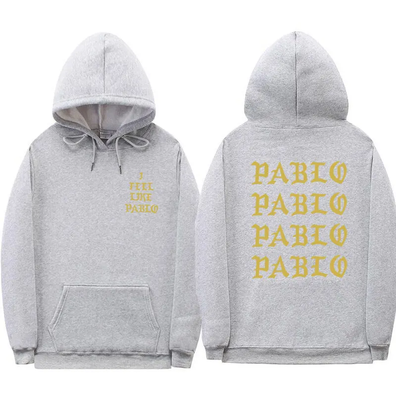 Gray XMS108 Толстовки для женщин I Feel Like Pablo hoody Дамский пуловер Kanye West толстовка с капюшоном уличная Женская толстовка Пабло розовая толстовка - Цвет: Gray XMS108