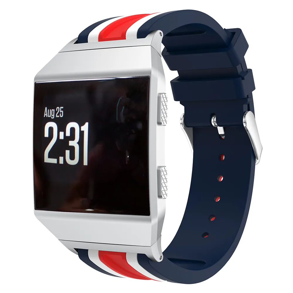 2In1 ремешок для наручных часов Fitbit ионной ремень перфорированная силиконовая