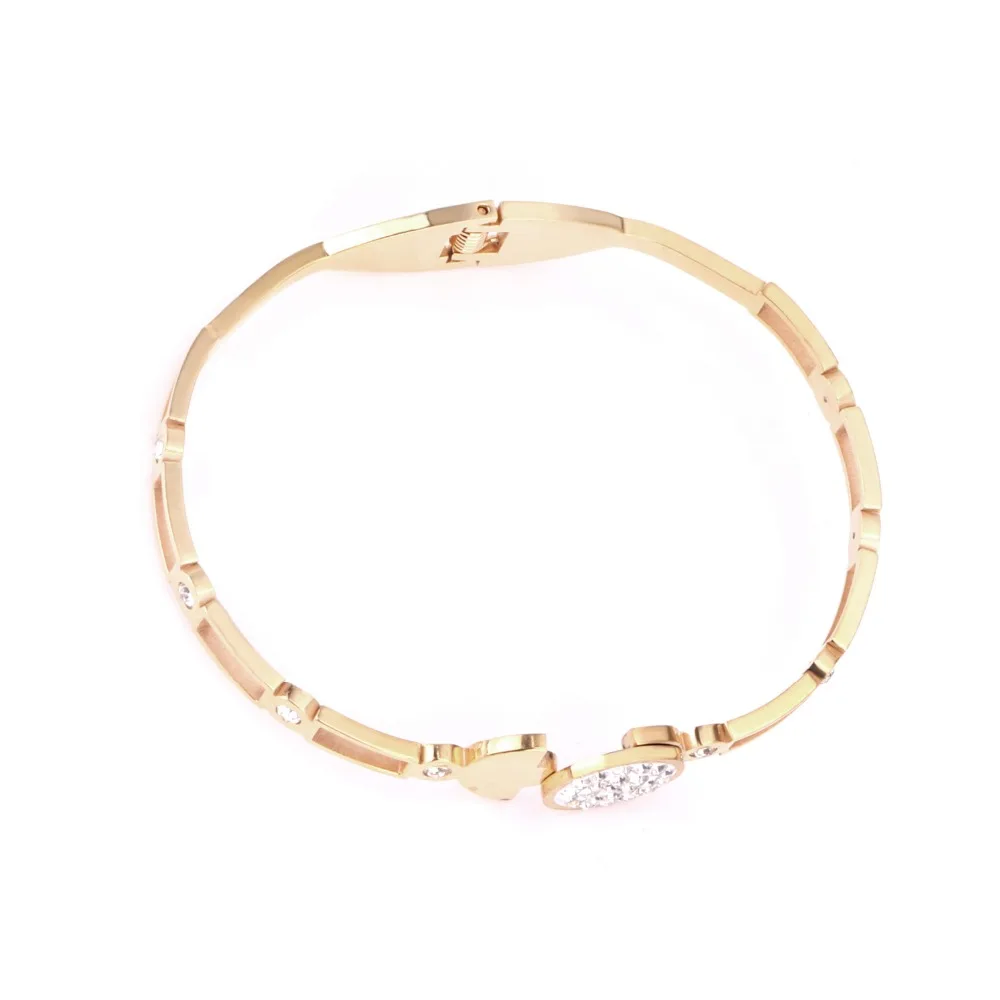 Роскошные золотые браслеты-манжеты mujer pulseras из нержавеющей стали круглые