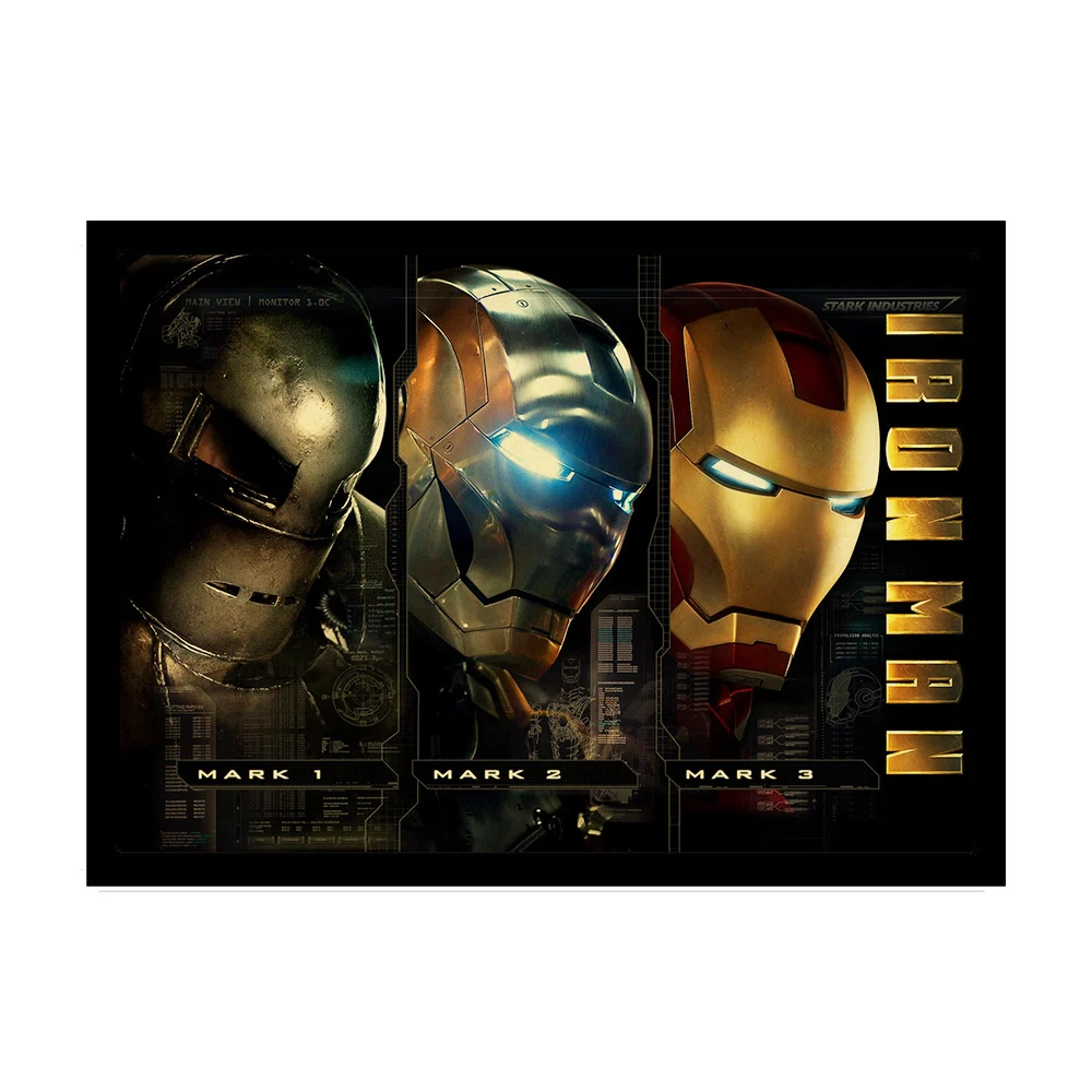 Мстители Железный человек плакат Marvel Comics винтажные принты и плакаты для кафе бара комнаты Настенные стикеры художественная Живопись Домашний Декор